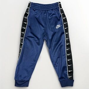 Nike Tape Track Pants Activewear Logo Joggers Toddler Boys Size 24 Months Blue